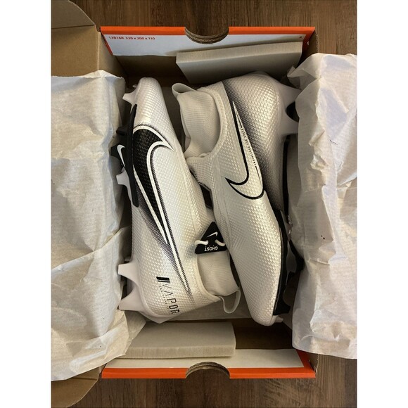 Nike Vapor Edge Pro 360 Football Cleats Mens 8 White Black AO8277-100 New - Picture 7 of 8